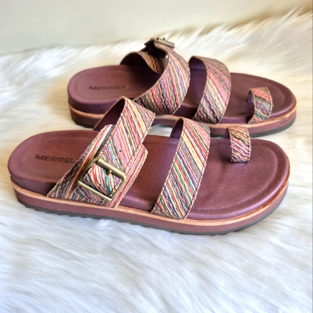 Merrell NWOT Women's Juno Adjustable Buckle  Straps Slide Sandals Sz 7